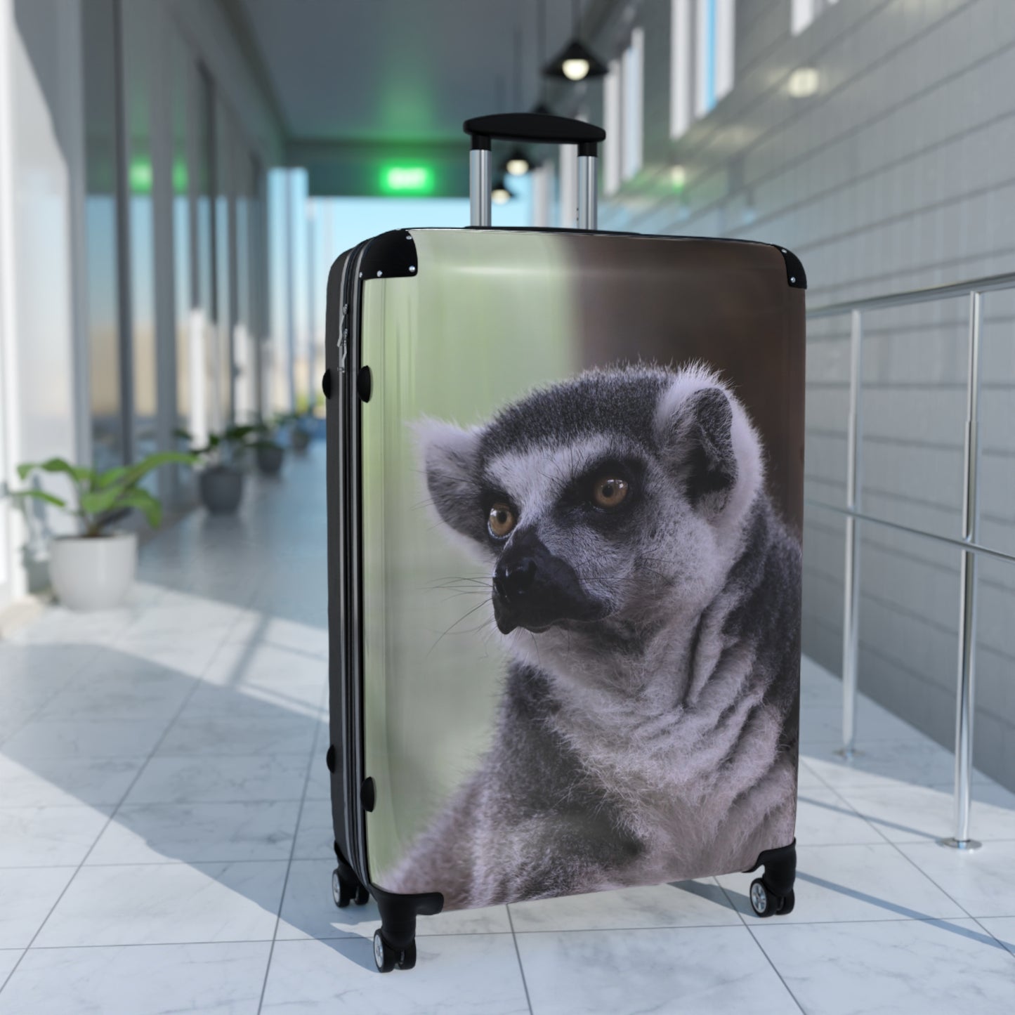 Lemur-Printed Suitcases | Travel Bag, Cute Luggage, Animal Lover Gift, Adventure Gear, Unique Vacation Accessory