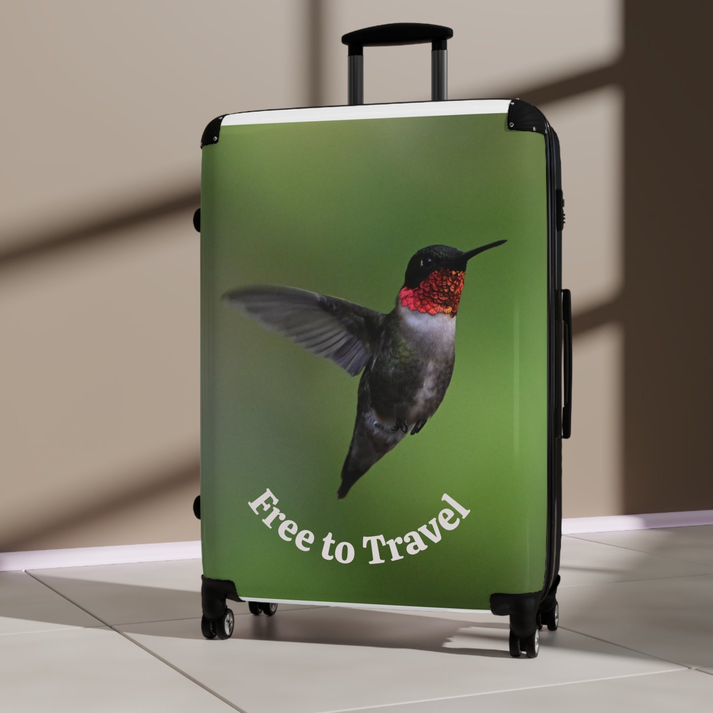 Vibrant Bird Print Suitcase - Travel Luggage for Nature Lovers, Adventure Gear, Stylish Carry-On, Gift for Travelers, Vacation Essentials