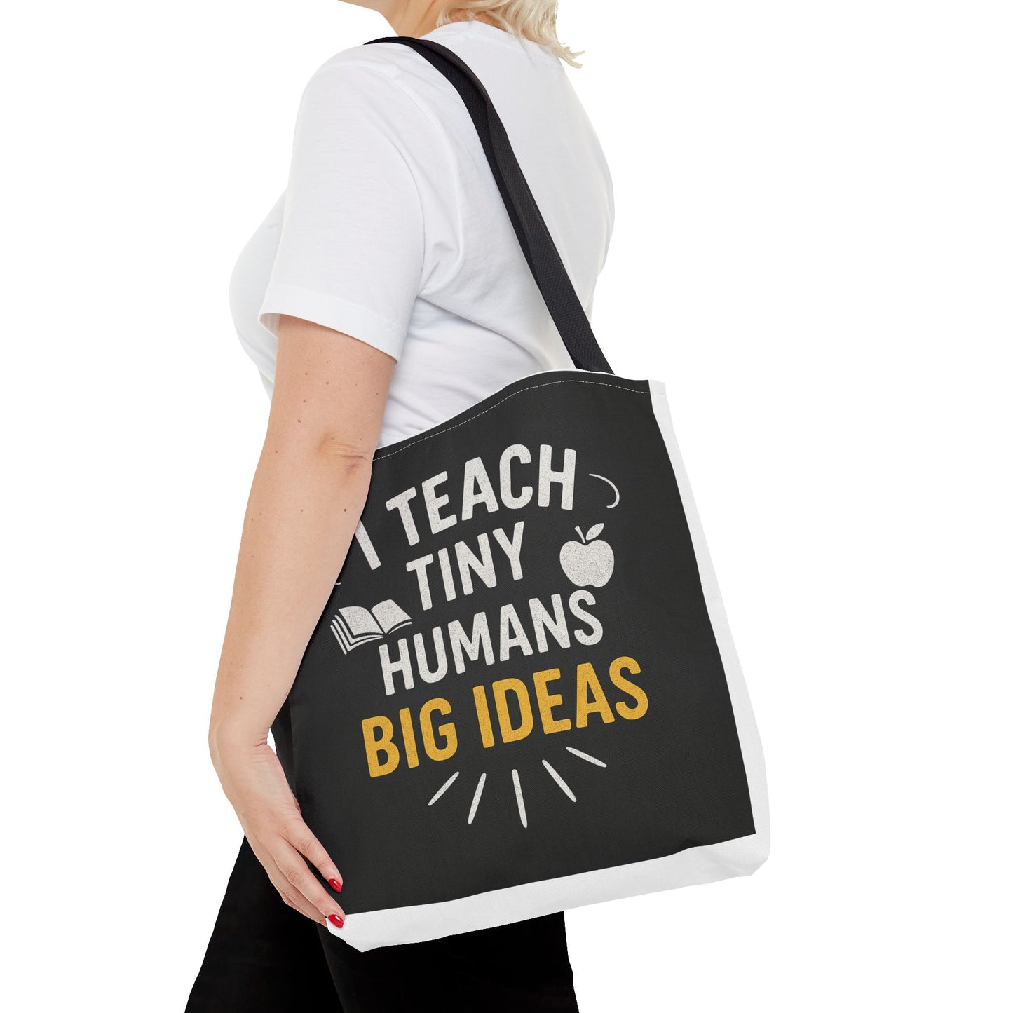Inspirational Teacher Tote Bag - I Teach Tiny Humans Big Ideas, Perfect for Educators, Back to School, Classroom Essentials, Gifts for [...]
