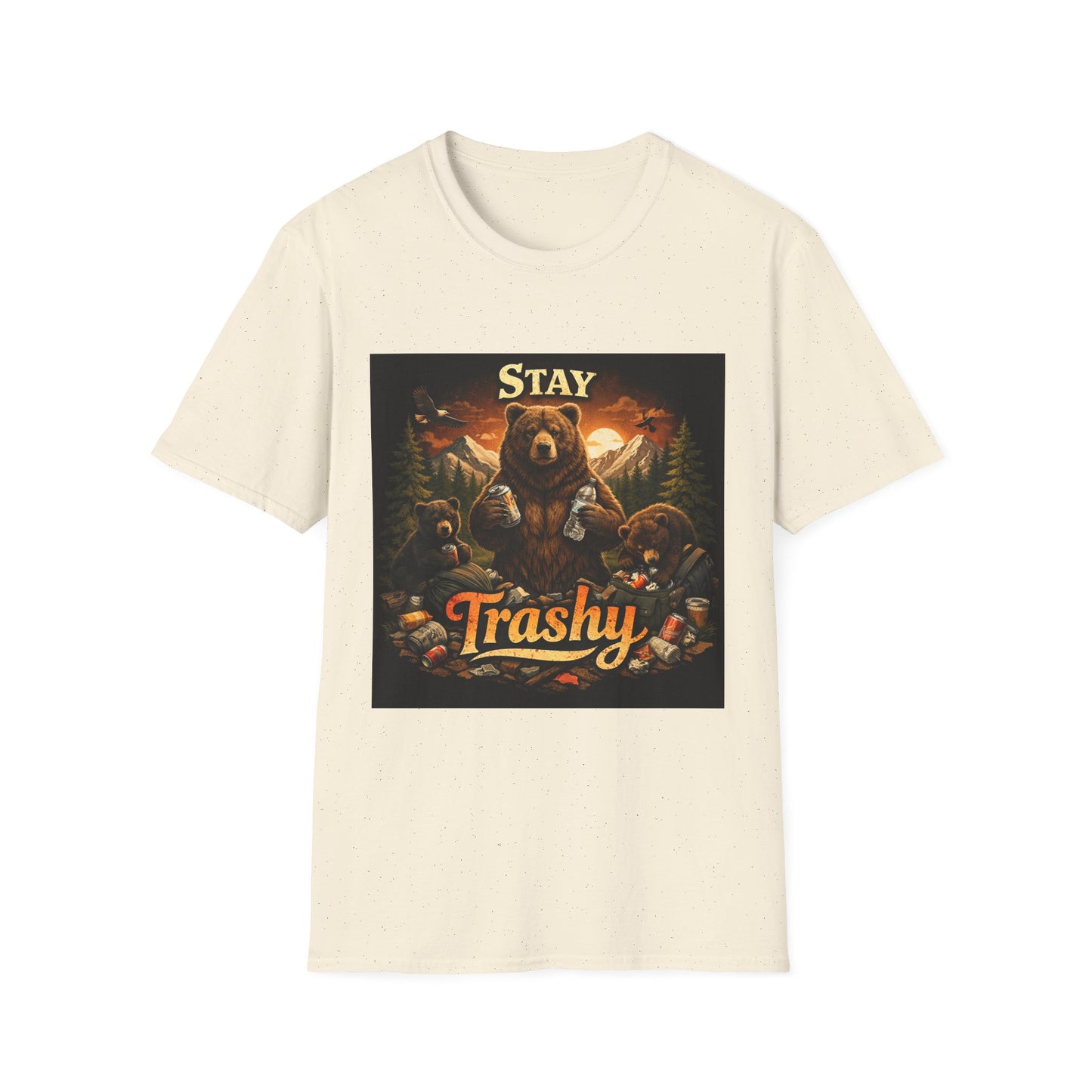 Stay Trashy Bear T-Shirt – Funny Vintage Camping Graphic Tee