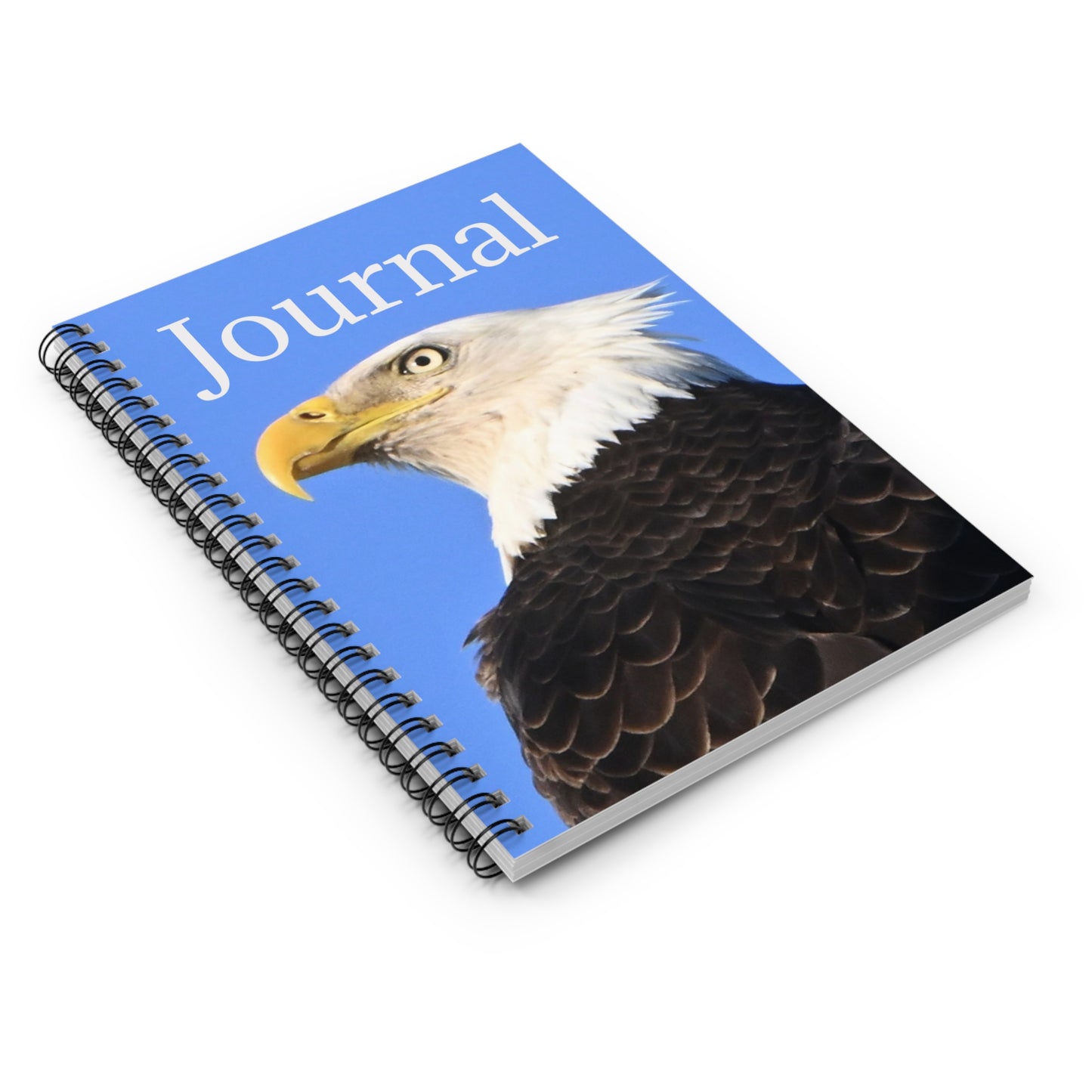 Eagle Journal Spiral Notebook — Ruled College Notebook with Bald Eagle Cover