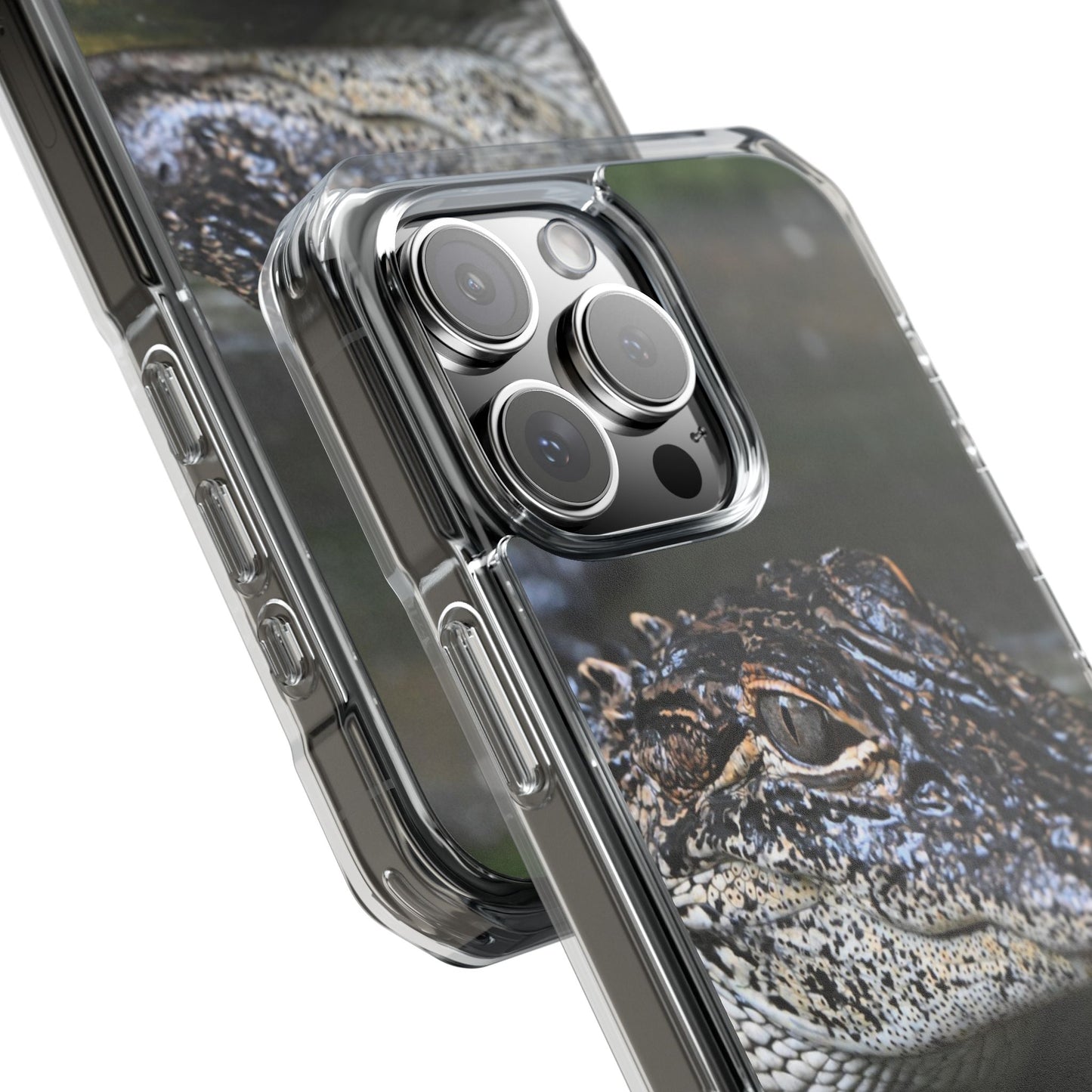 Clear Impact Phone Cases featuring Unique Wildlife Design, Alligator Art, Eco-Friendly Protection, Perfect Gift for Nature Lovers, [...]