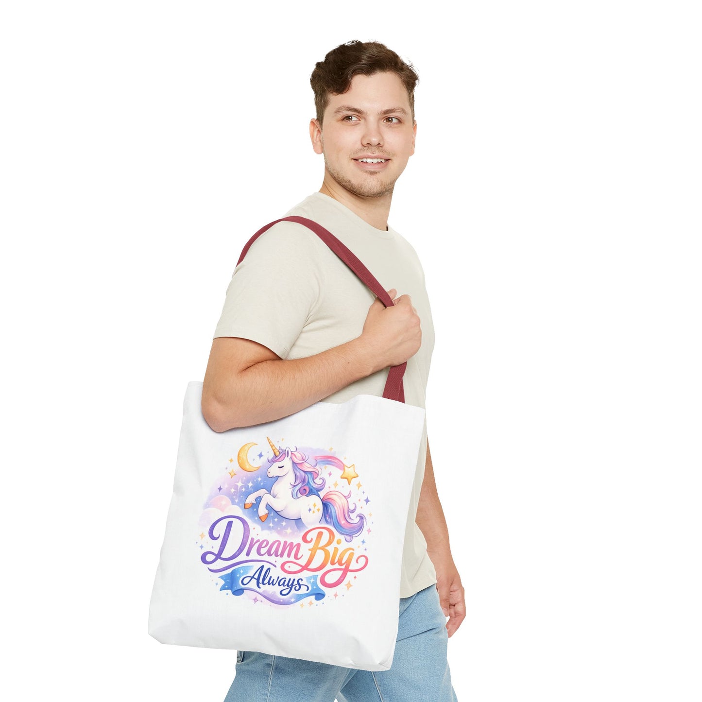 Unicorn 'Dream Big Always' Tote Bag