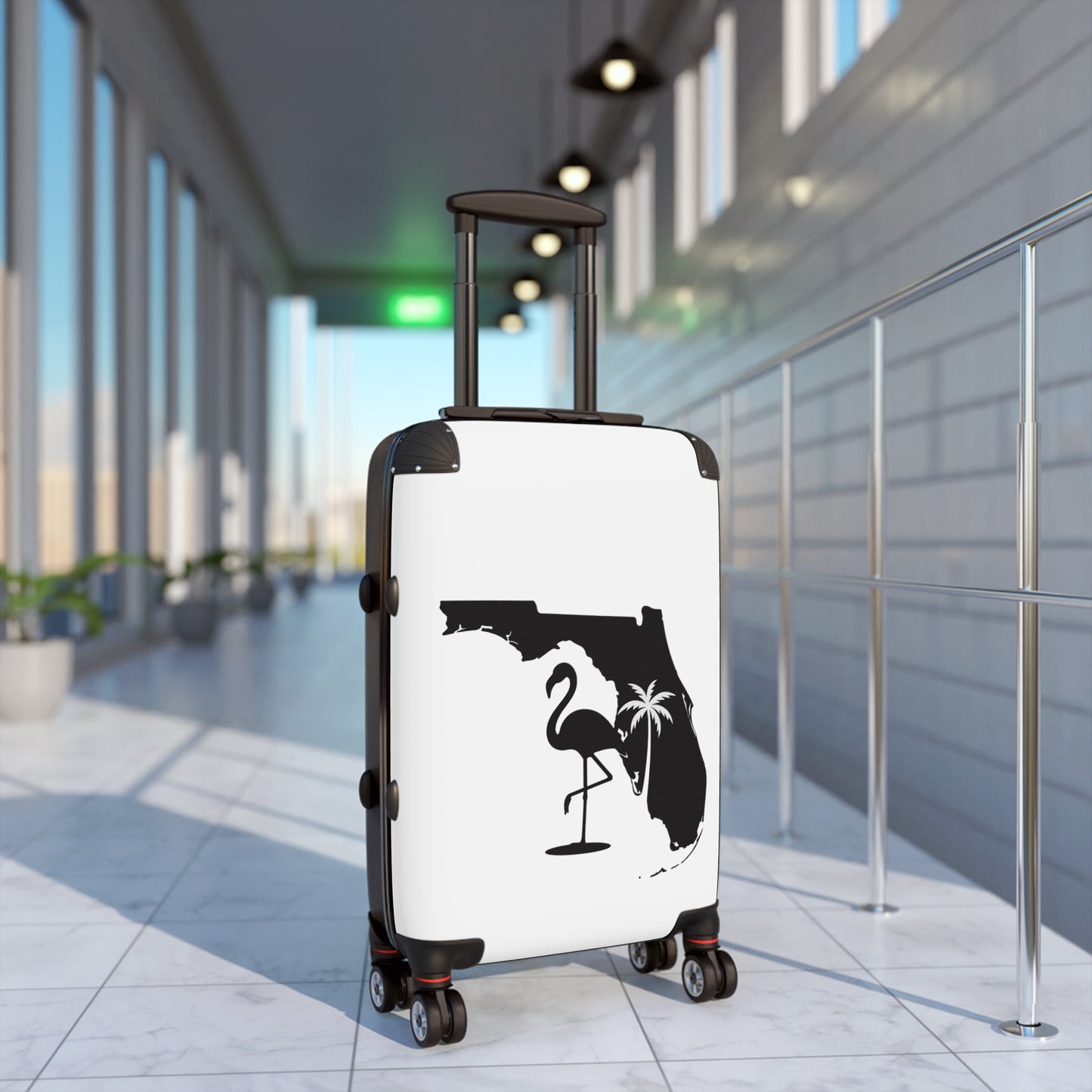 Tropical Florida Suitcase, Travel Bag, Personalized Luggage, Vacation Accessory, Summer Travel Gear