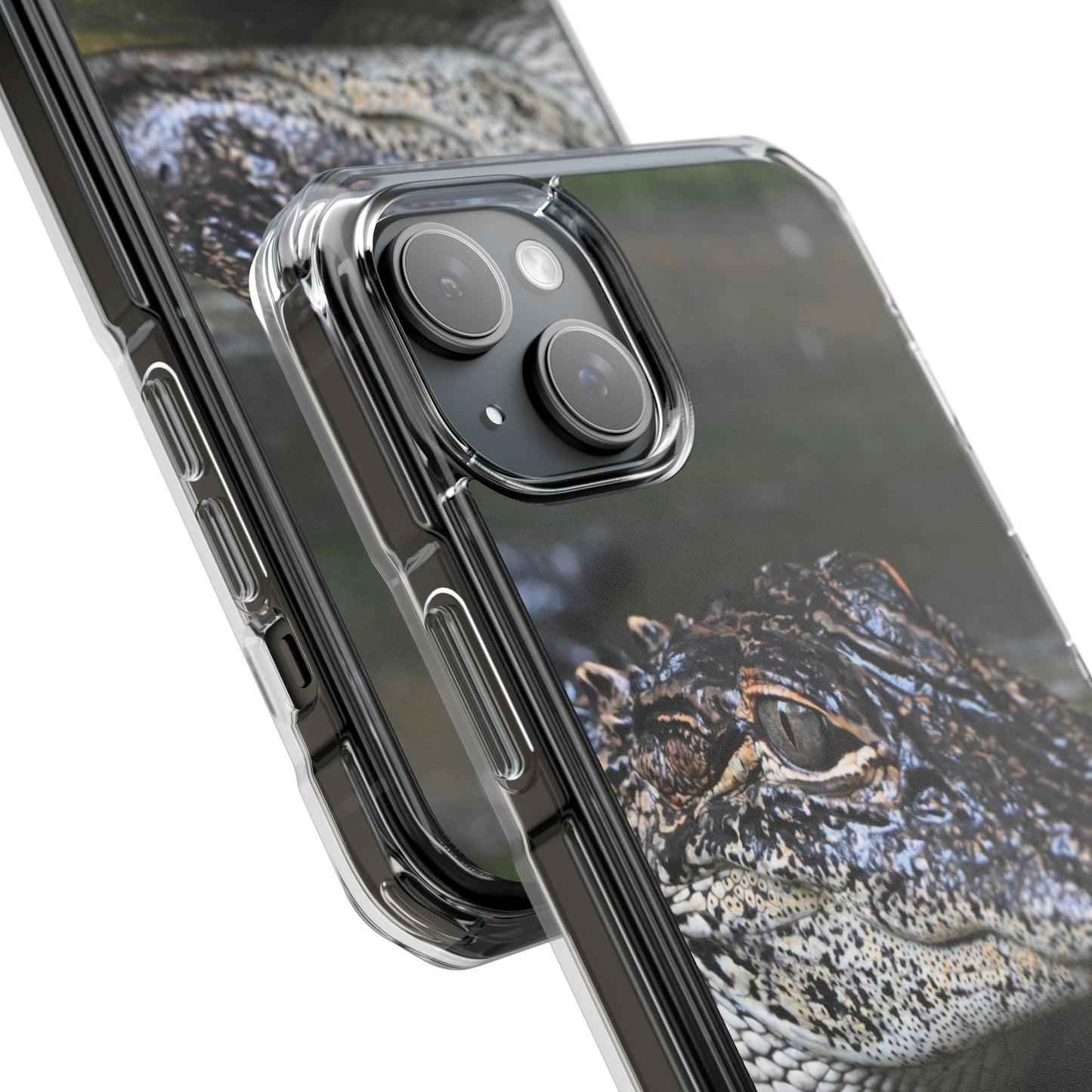 Clear Impact Phone Cases featuring Unique Wildlife Design, Alligator Art, Eco-Friendly Protection, Perfect Gift for Nature Lovers, [...]