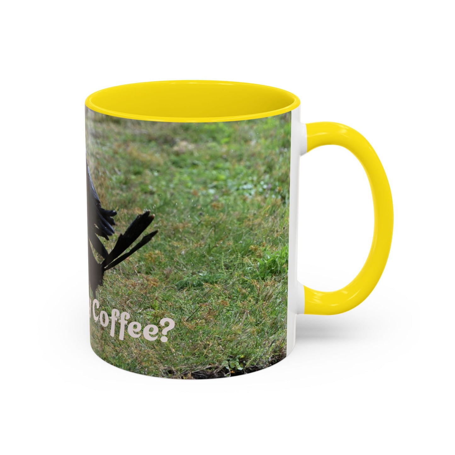 Where's My Coffee? Accent Coffee Mug – Funny Crow Bird Coffee Cup (11/15oz)