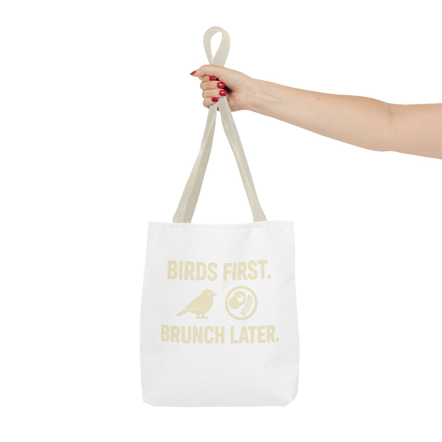 Birds First Brunch Later Tote Bag - Fun Grocery Bag, Eco-Friendly Shopping Tote, Perfect Gift for Brunch Lovers, Weekend Outings