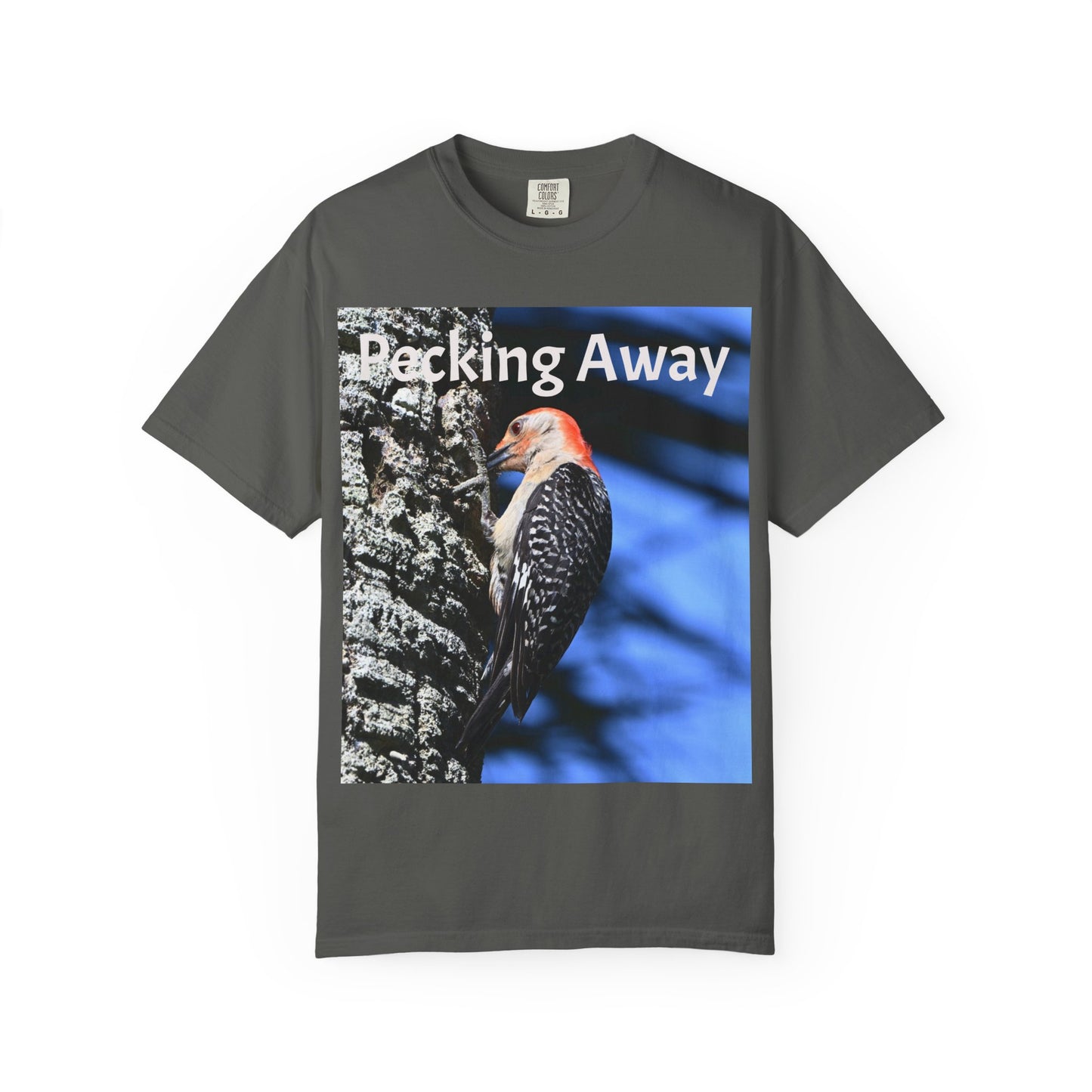 Nature Lover's Unisex T-Shirt - Eco-Friendly Tee with 'Pecking Away' Design, Gift for Birdwatchers, Nature Gifts, Casual Wear, [...]