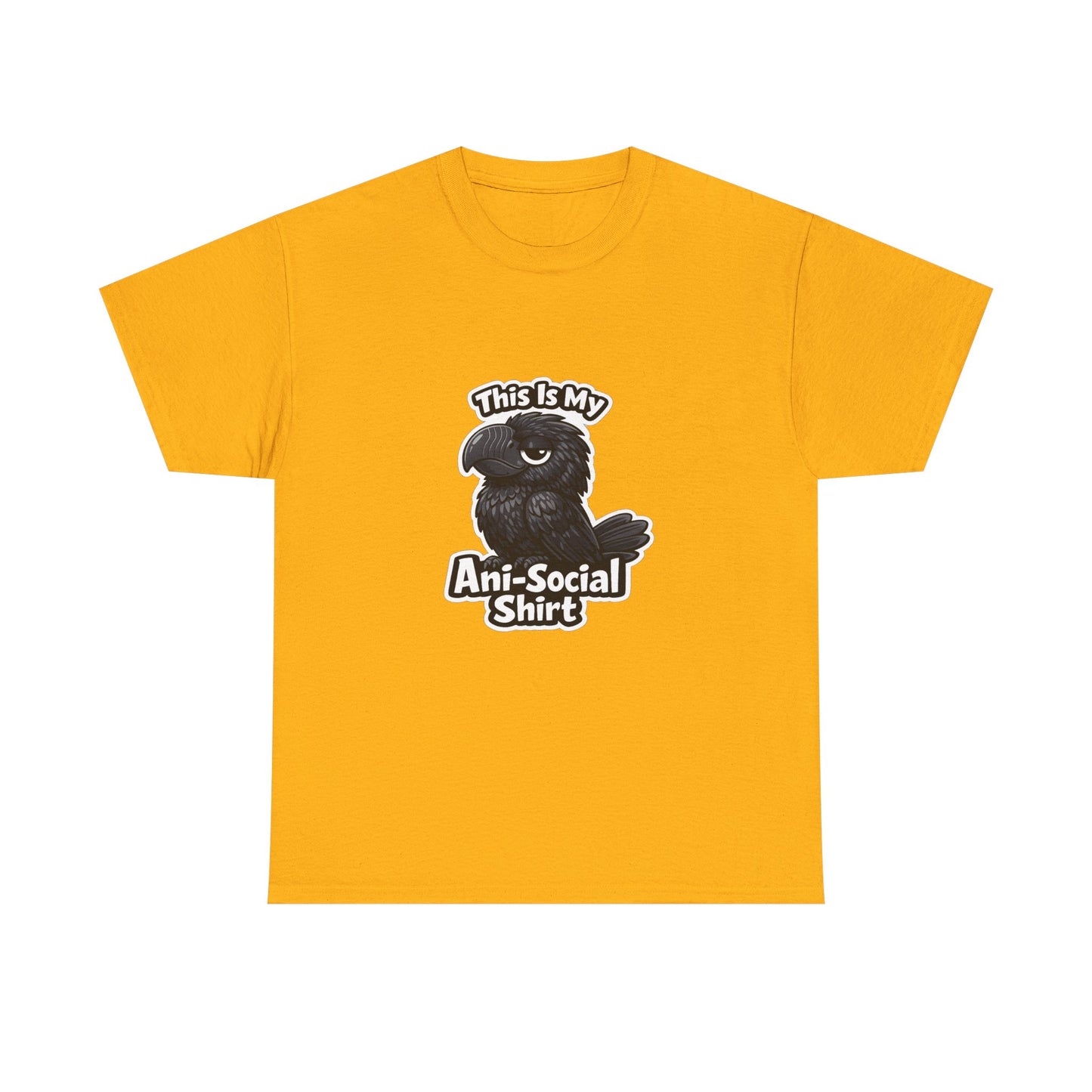 Anti-Social Shirt T‑Shirt — Cute Grumpy Bird Graphic Tee