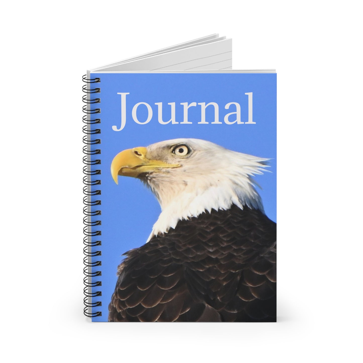 Eagle Journal Spiral Notebook — Ruled College Notebook with Bald Eagle Cover