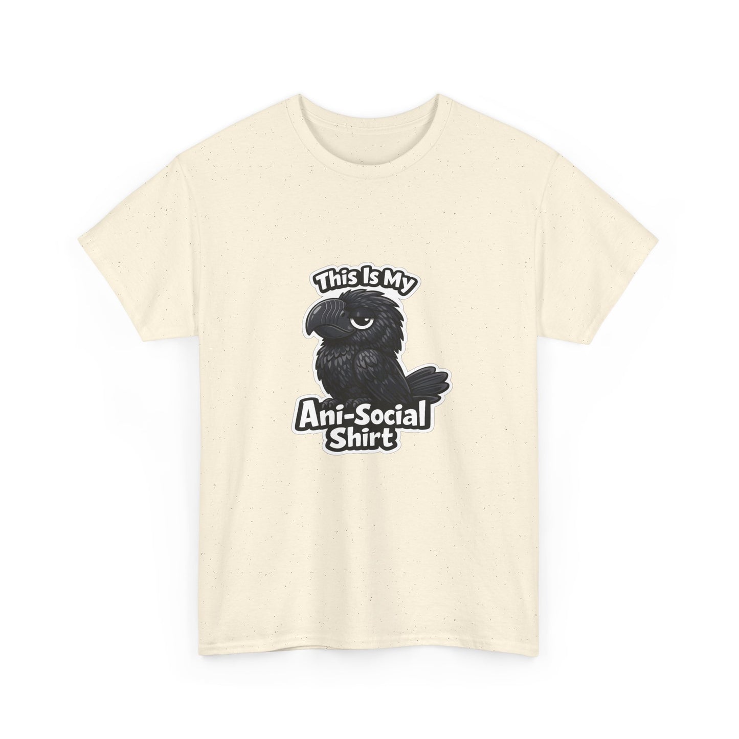 Anti-Social Shirt T‑Shirt — Cute Grumpy Bird Graphic Tee