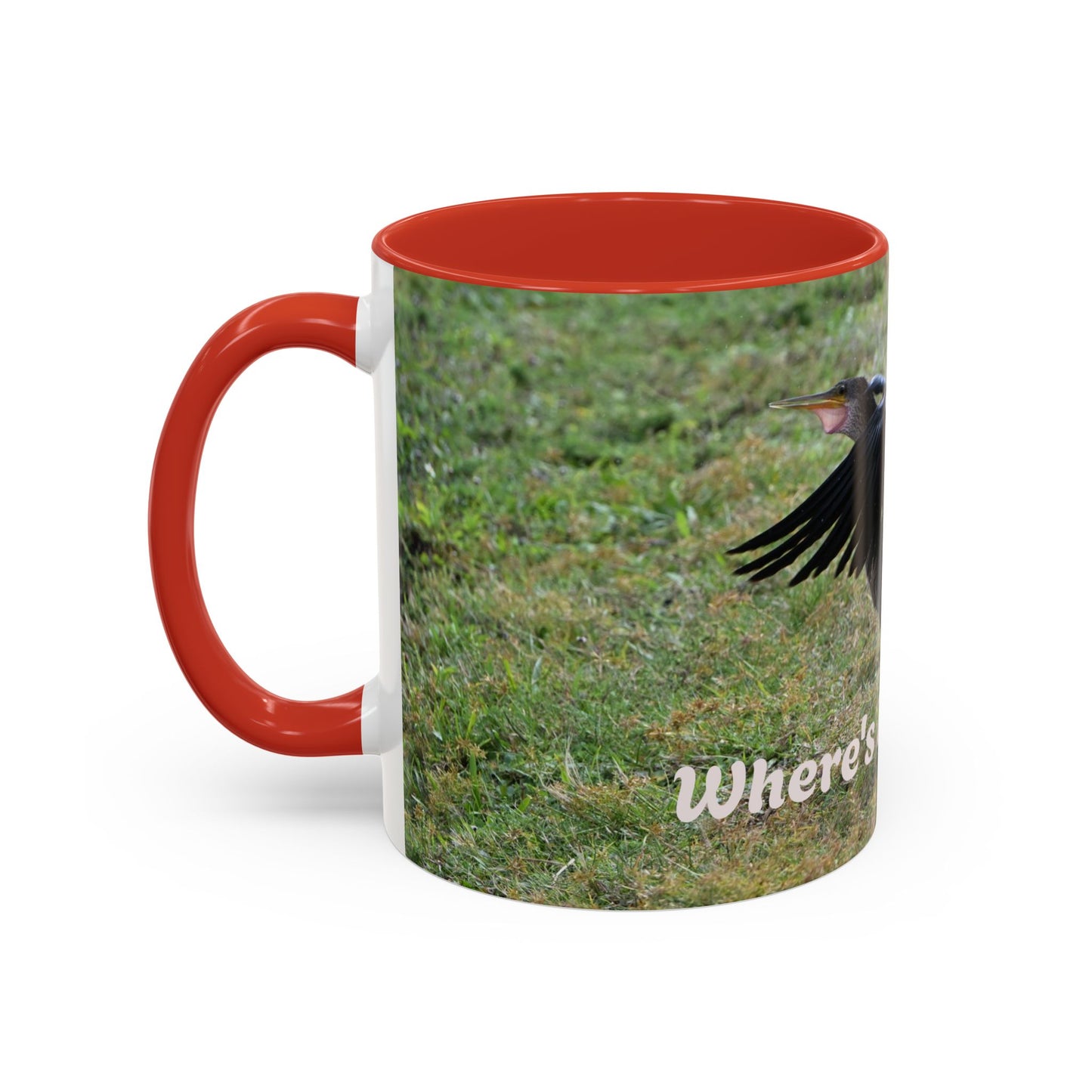Where's My Coffee? Accent Coffee Mug – Funny Crow Bird Coffee Cup (11/15oz)