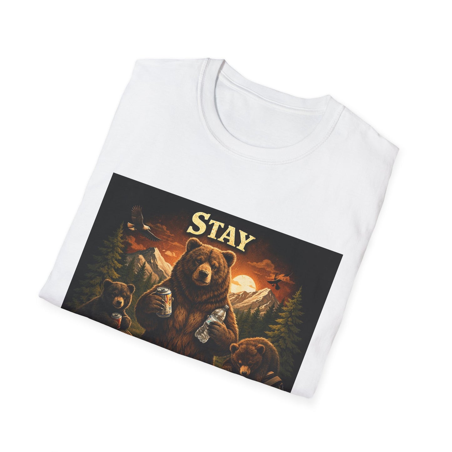 Stay Trashy Bear T-Shirt – Funny Vintage Camping Graphic Tee