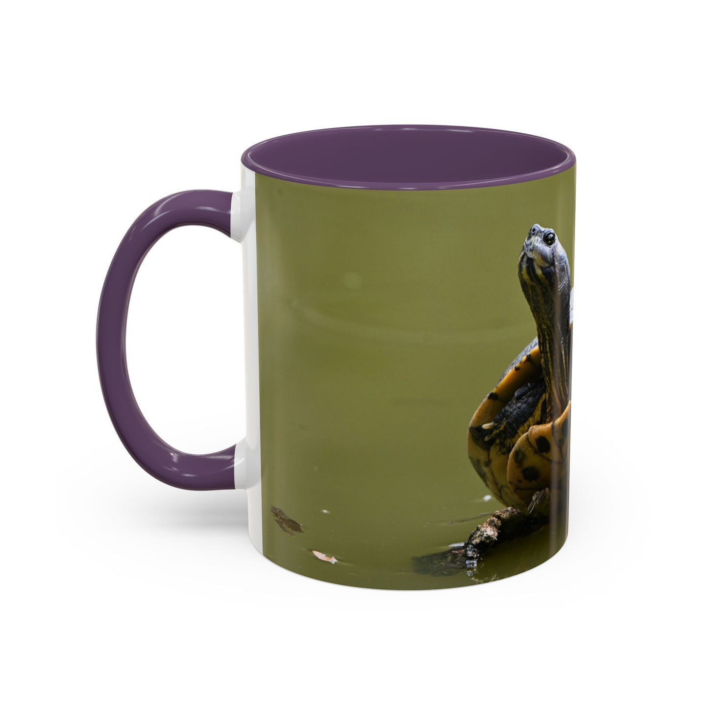 Turtle Coffee Mug — "Always Keep Your Head Up" Inspirational Accent Mug (11/15 oz)