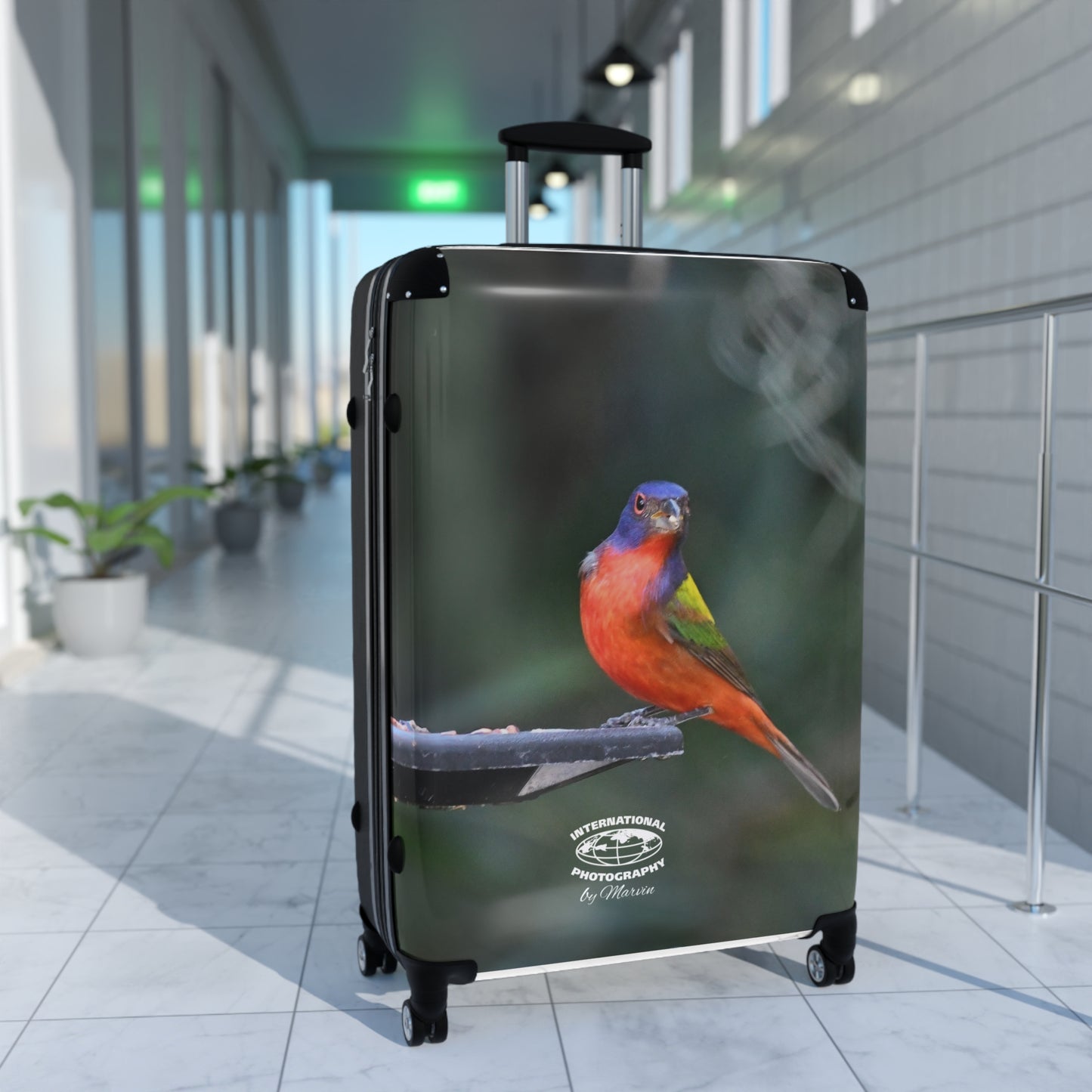 Vibrant Bird Print Suitcase - Travel Luggage for Nature Lovers, Adventure Gear, Stylish Carry-On, Gift for Travelers, Vacation Essentials