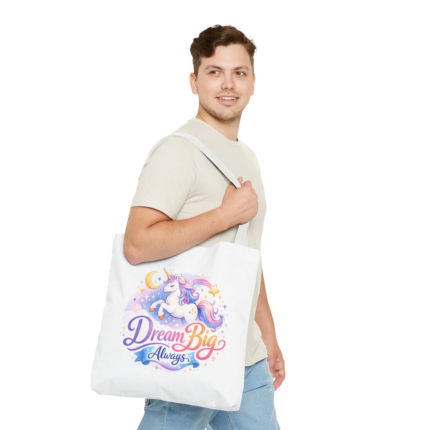 Unicorn 'Dream Big Always' Tote Bag