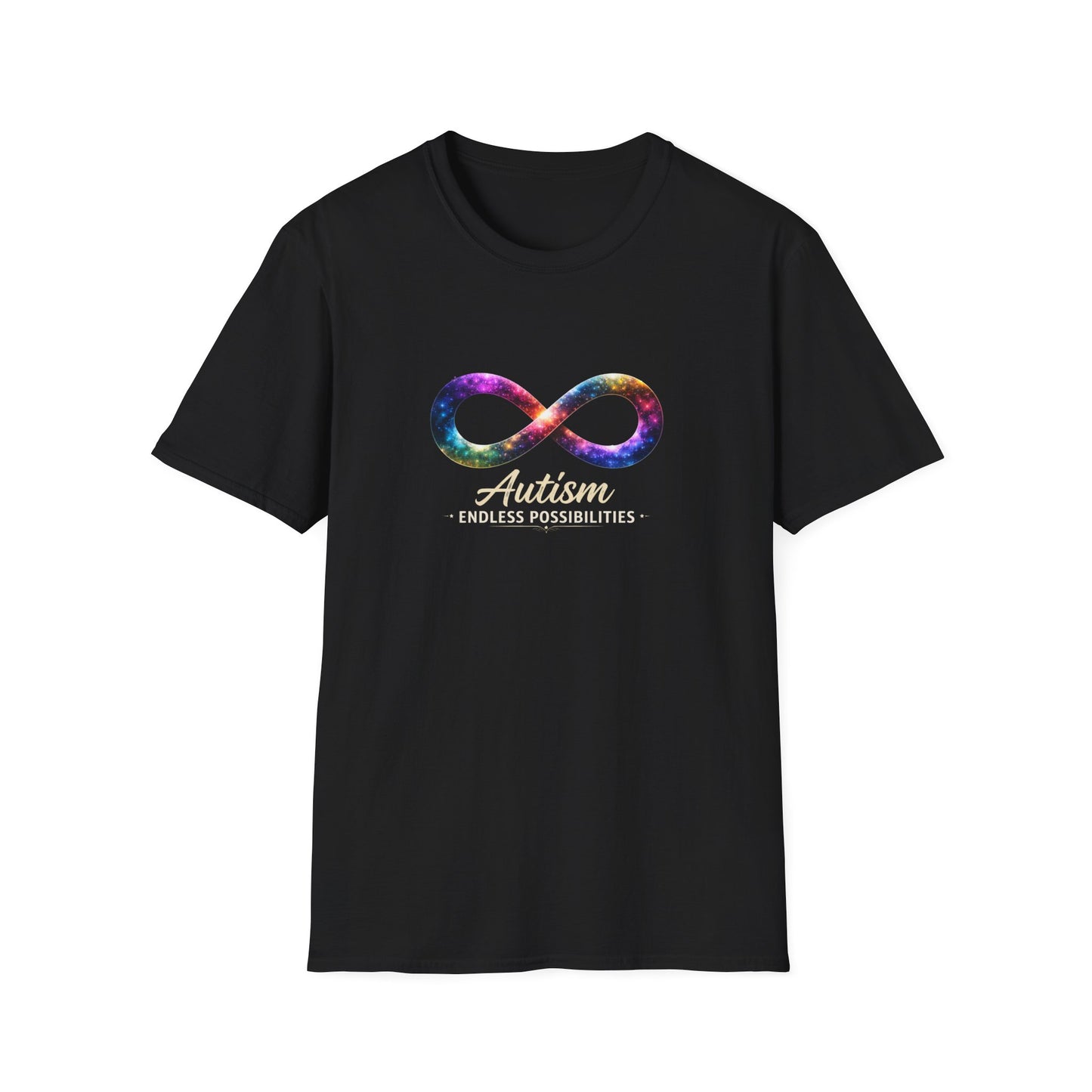 Autism Infinity Symbol T-Shirt — Colorful Galaxy Neurodiversity Tee
