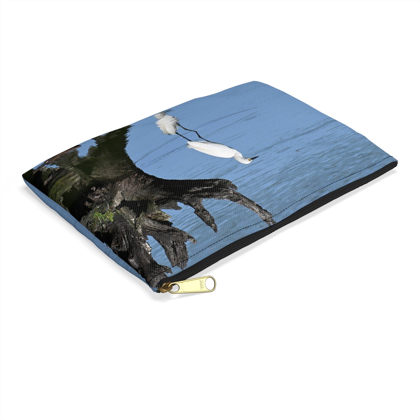 Serene Nature Accessory Pouch – Bird Reflections, Travel Bag, Makeup Organizer, Eco-Friendly Gift, Wildlife Lover Item