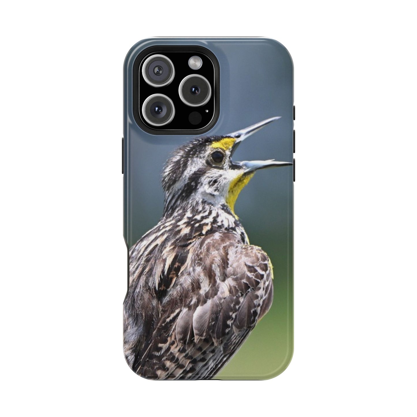 Western Meadowlark Photo Phone Case — Impact-Resistant Protective Cover