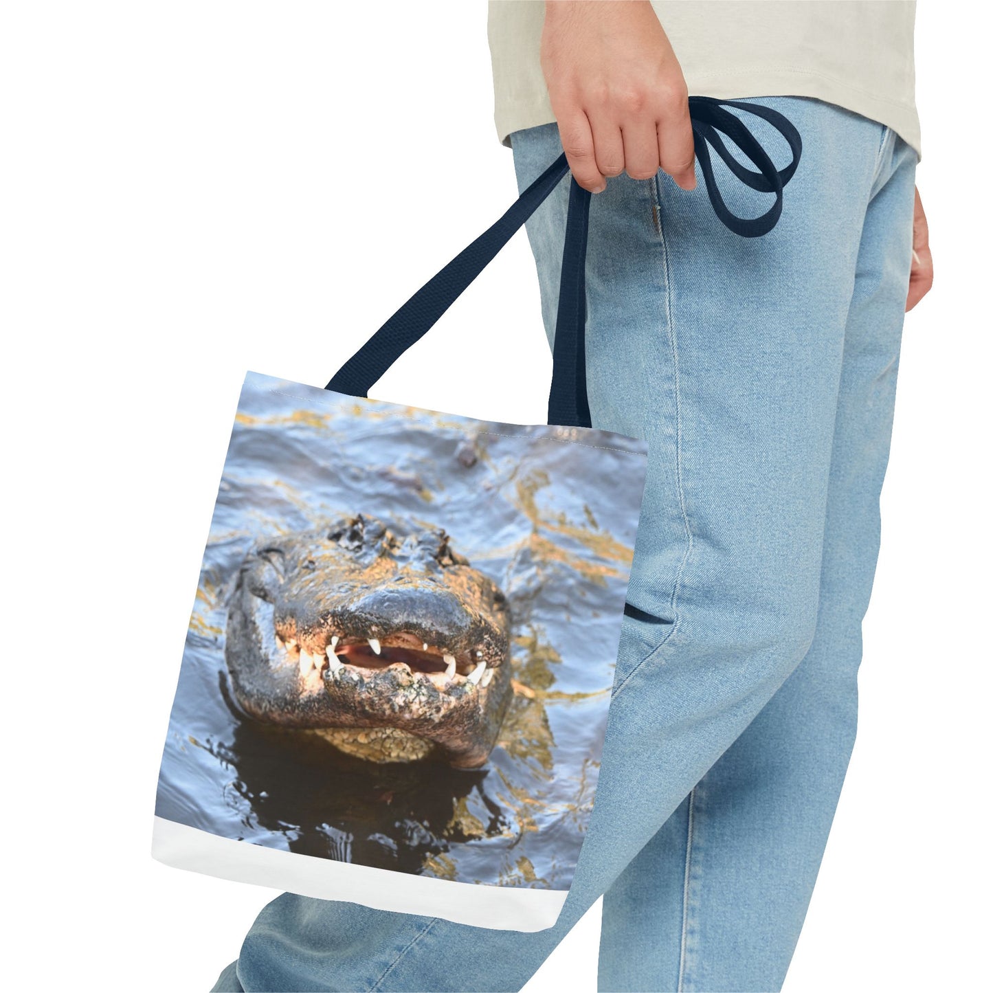 Alligator Print Tote Bag, Eco-Friendly Shopping Bag, Wildlife Lover Gift, Summer Essential, Beach Tote, Animal Lover Accessories