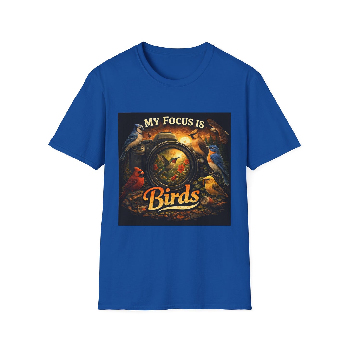 My Focus Is Birds T-Shirt — Vintage Birdwatching Tee