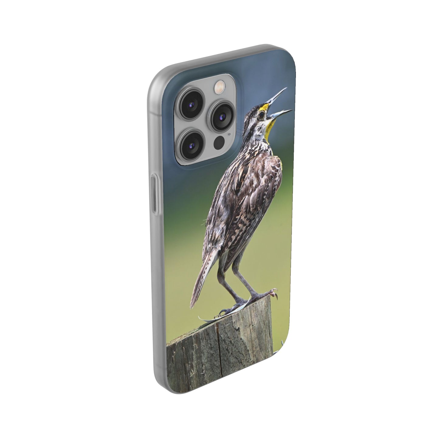 Singing Meadowlark Phone Case – Nature Bird Photo Flexi Case