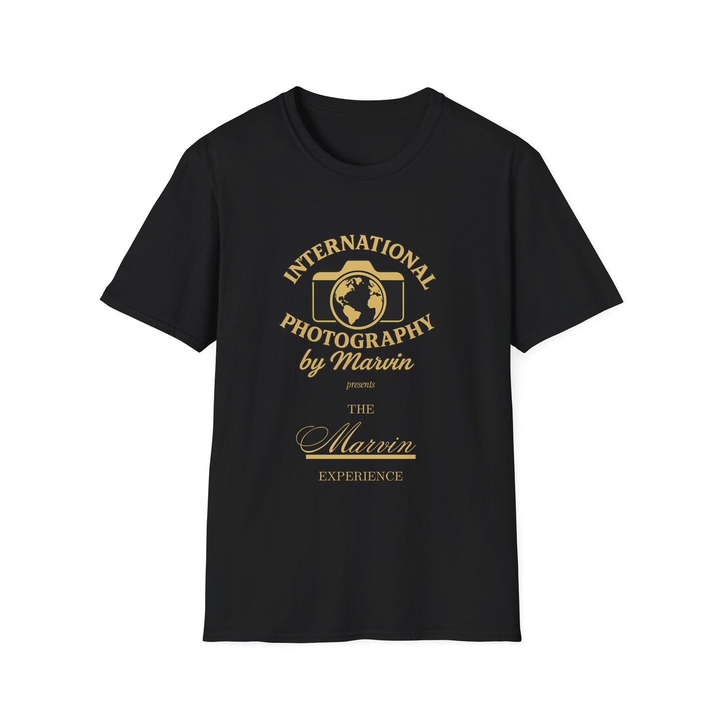 International Photography Graphic T‑Shirt — "International Photography by Marcin" Vintage Logo Tee