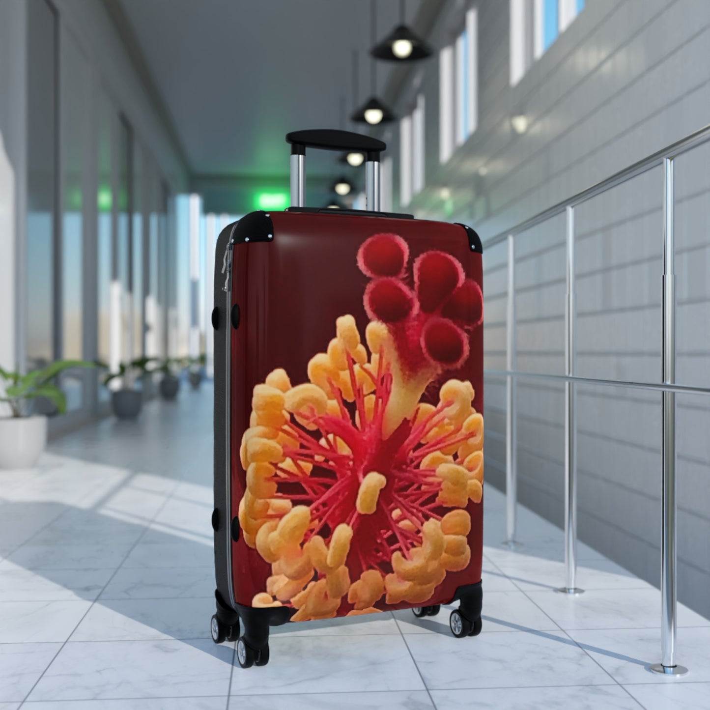 Flower Blossom Suitcase, Luggage with Floral Design, Travel Gear, Stylish Travel Accessory, Unique Gifts for Travelers, Vacation Essentials