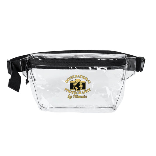 Clear/Black Vinyl Fanny Pack — International Photography Logo Belt Bag