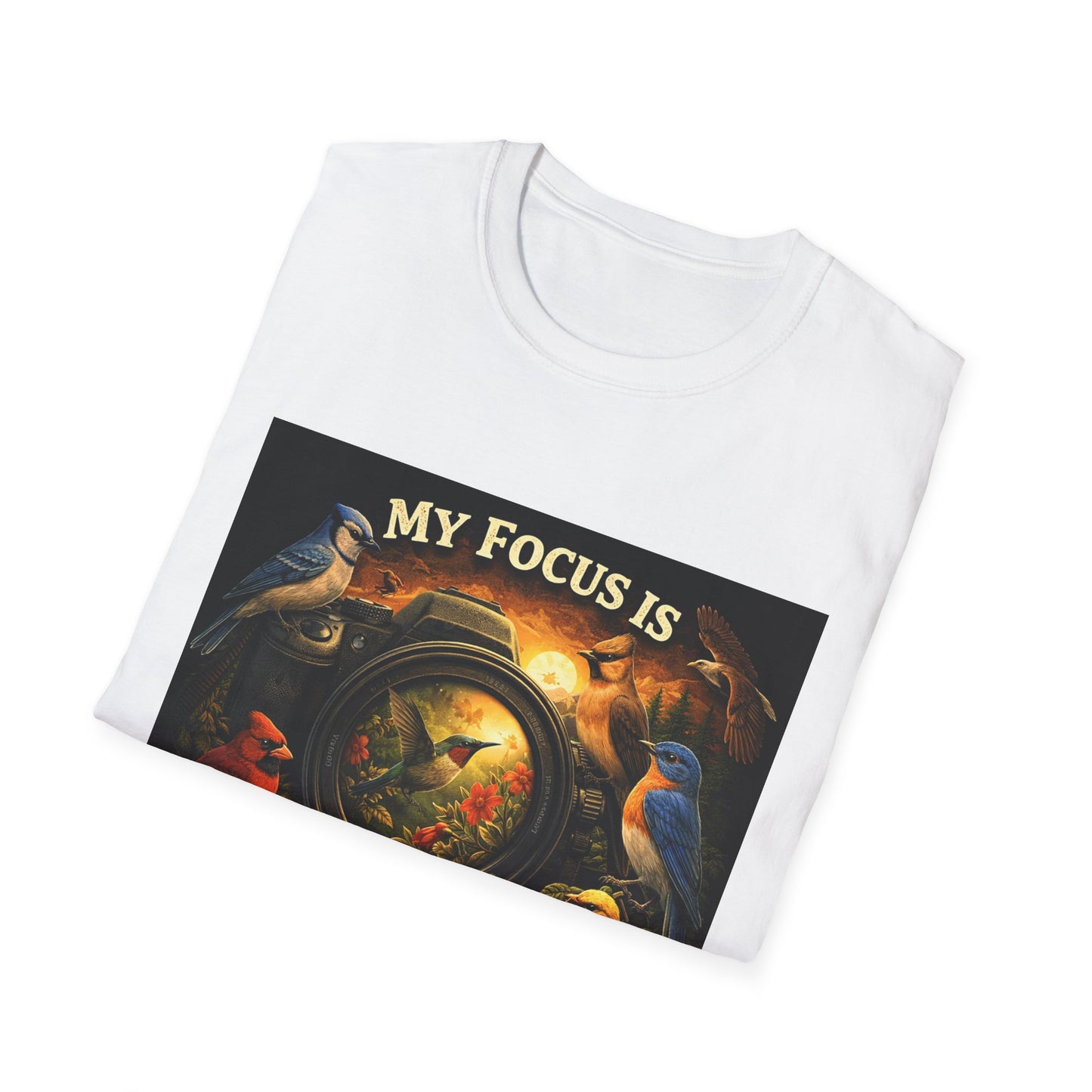 My Focus Is Birds T-Shirt — Vintage Birdwatching Tee