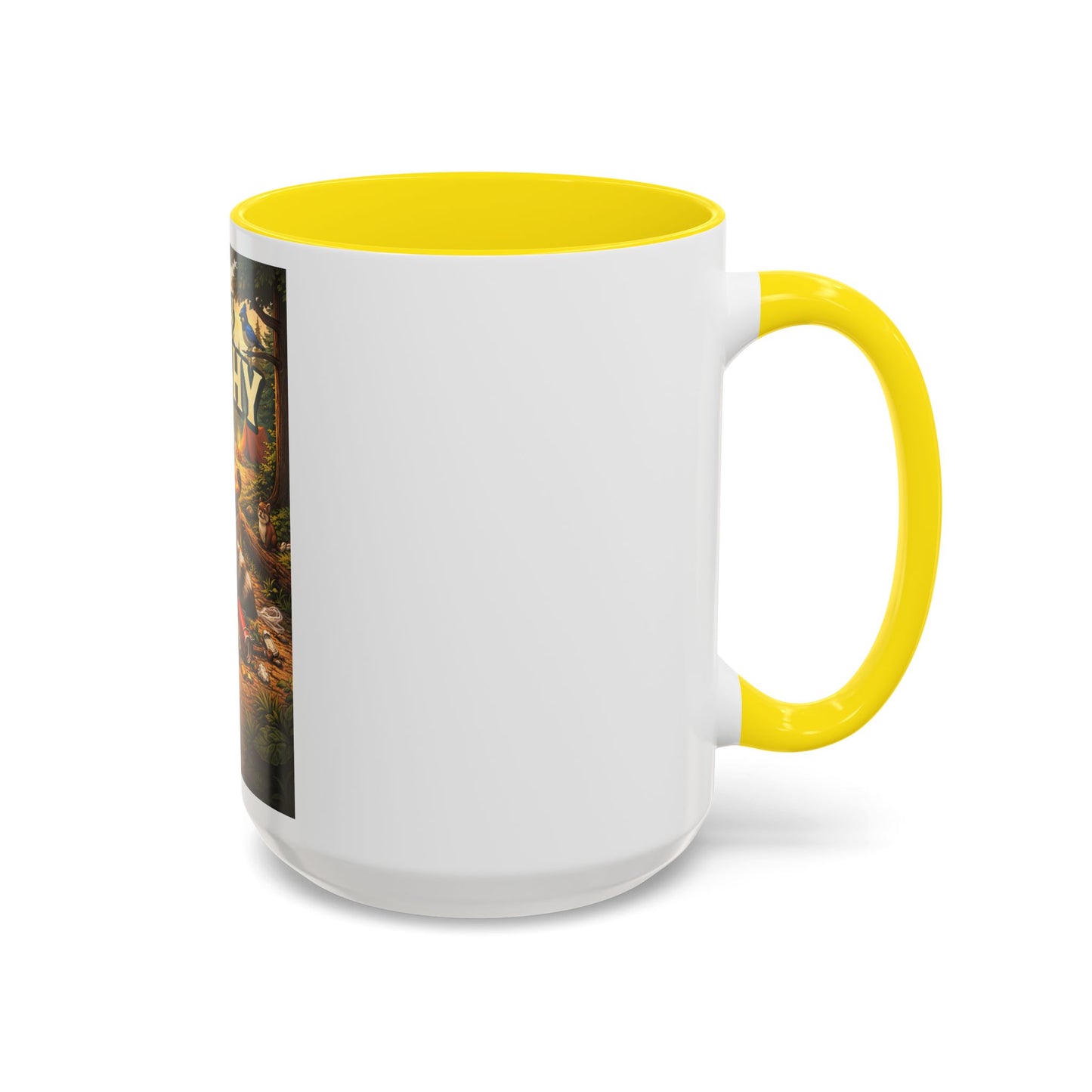 Stay Trashy Coffee Mug — Funny Raccoon Trash Can Design, Novelty Gift for Friends & Family