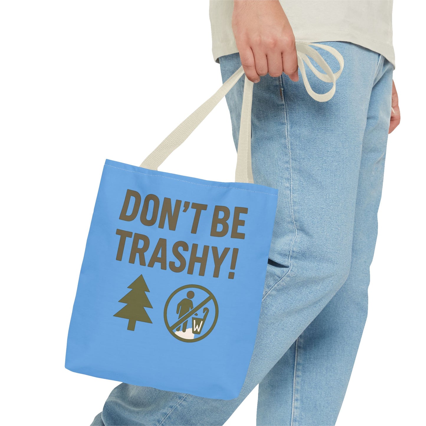Eco-Friendly Tote Bag - "Don't Be Trashy" | Reusable Shopping Bag, Gift for Environmentalists, Beach Bag, Everyday Carry