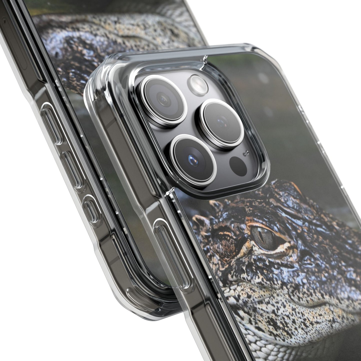 Clear Impact Phone Cases featuring Unique Wildlife Design, Alligator Art, Eco-Friendly Protection, Perfect Gift for Nature Lovers, [...]