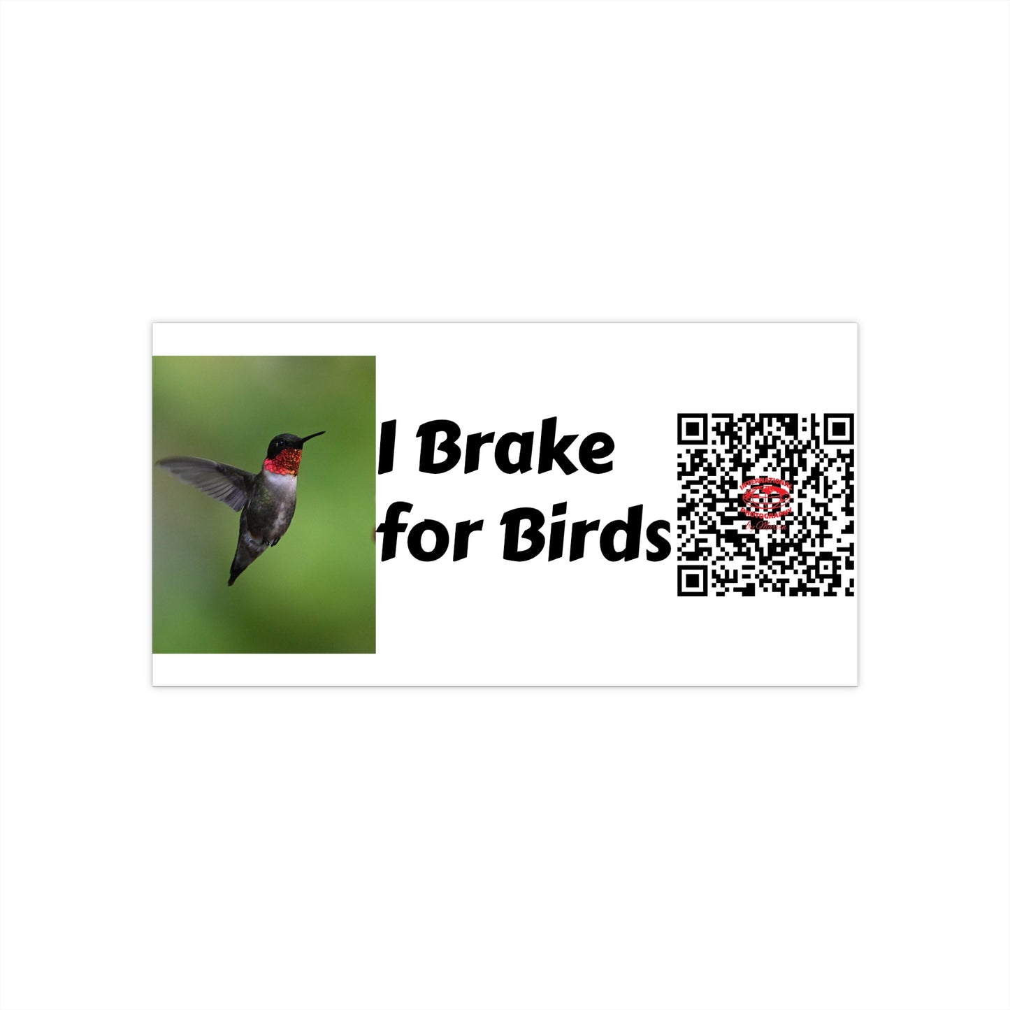 Bird Lover's Bumper Stickers | I Brake for Birds | Car Decor, Wildlife Appreciation, Gift for Nature Enthusiasts, Eco-Friendly