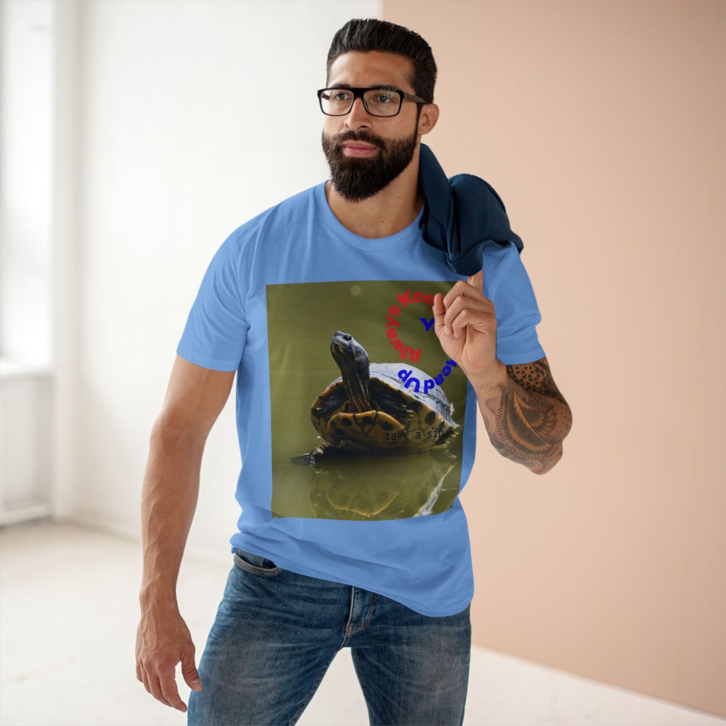 Turtle Photo Tee — 'Hold Your Head Up' Graphic Shirt