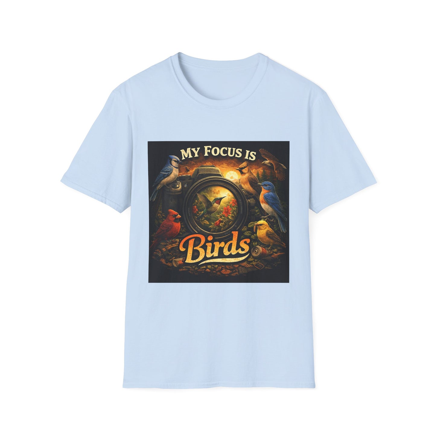 My Focus Is Birds T-Shirt — Vintage Birdwatching Tee