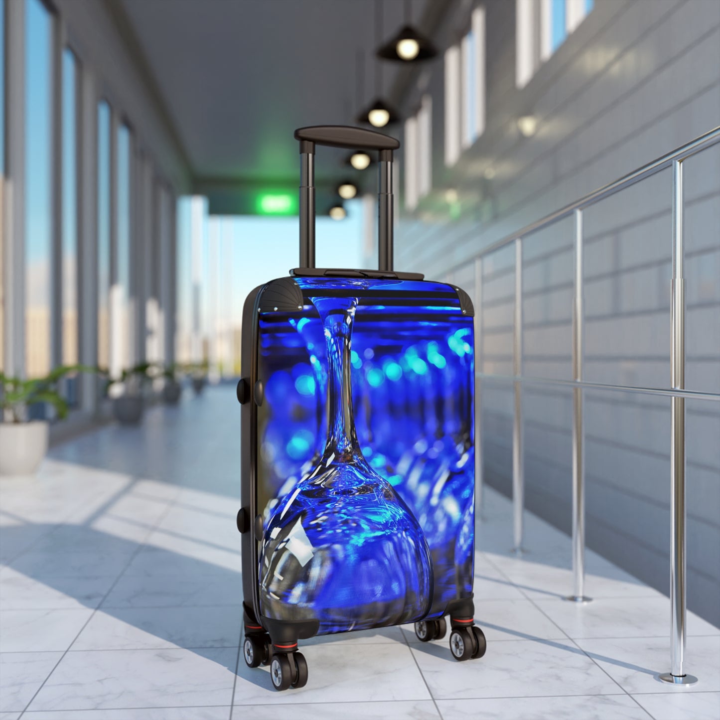 Blue Glassware Design Suitcase