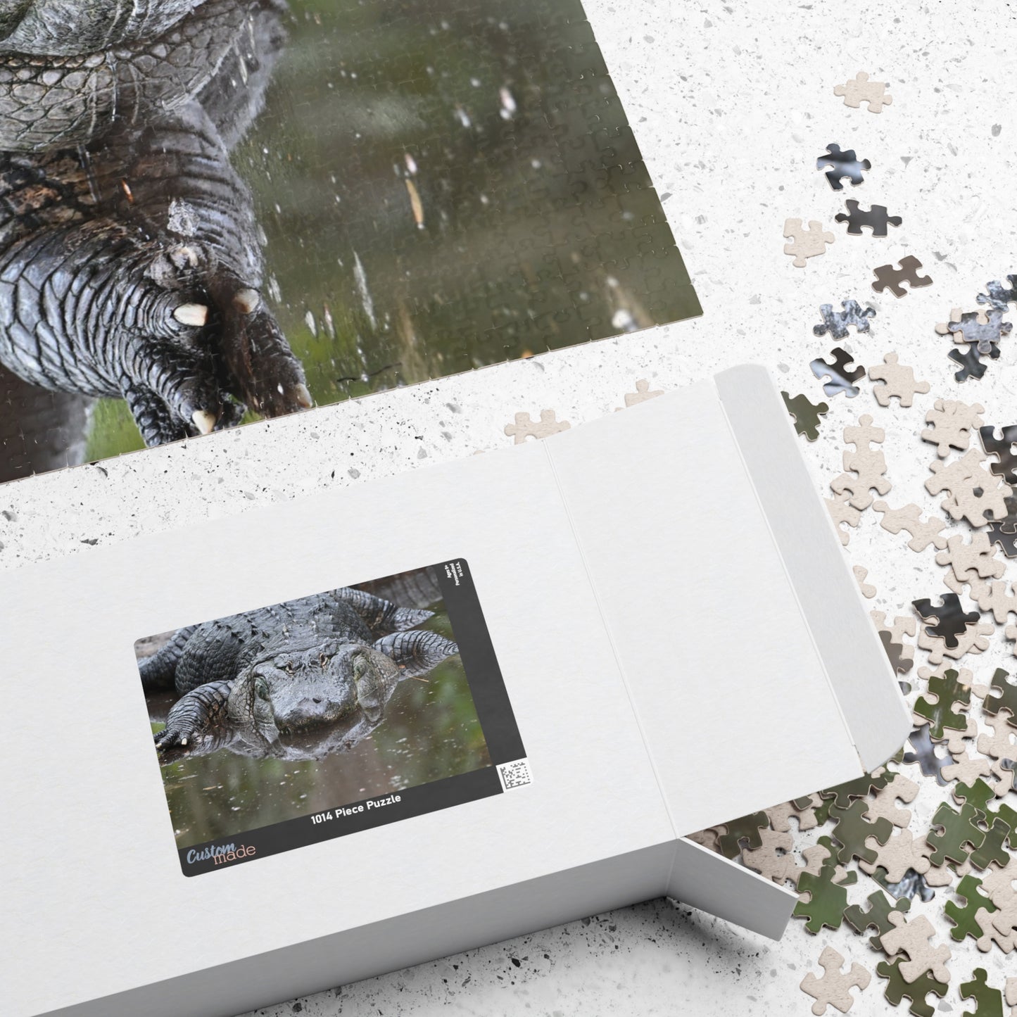 Alligator Puzzle - 110, 252, 520, 1014-Piece Jigsaw, Animal Lovers Gift, Family Game Night, Nature Decor, Unique Home Activity