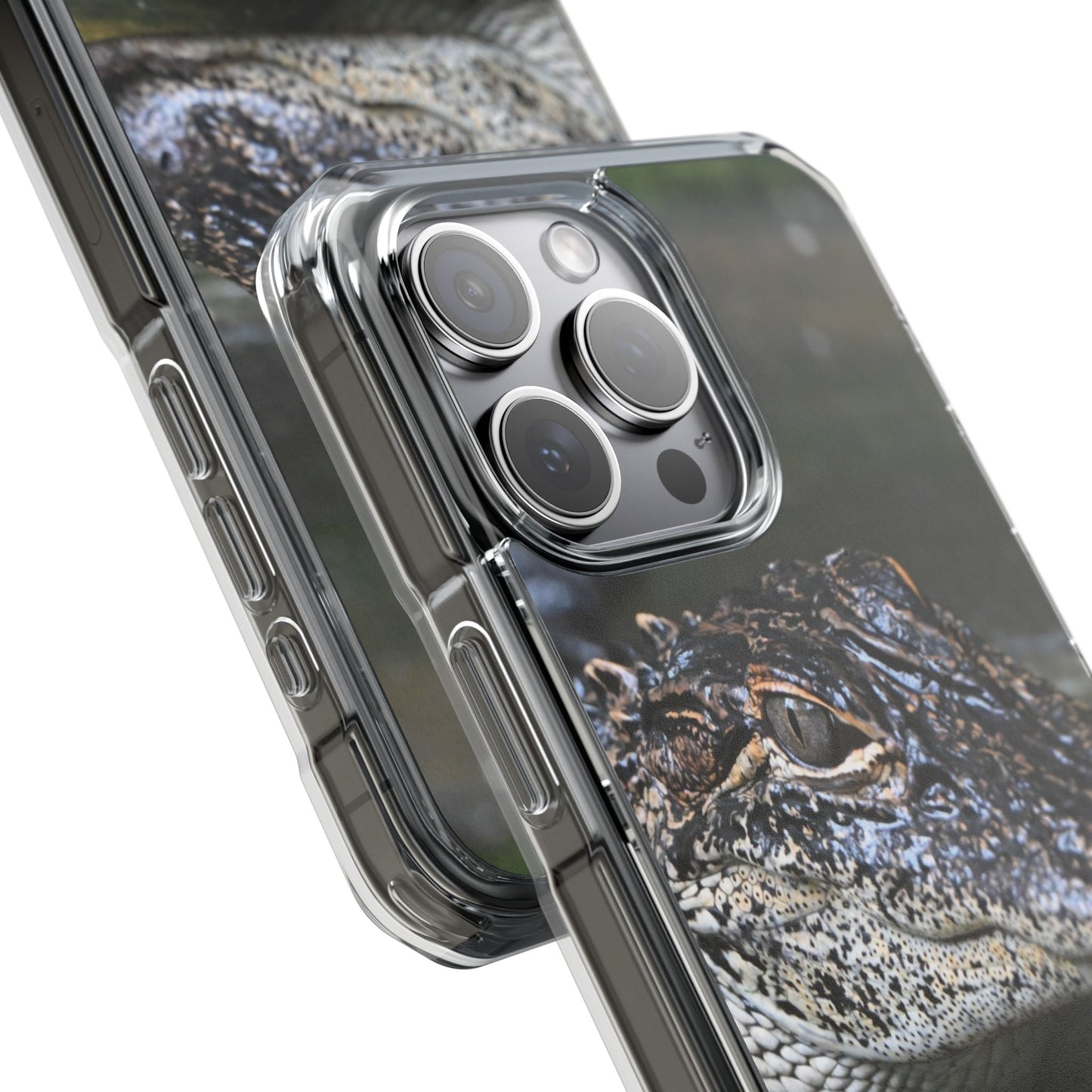Clear Impact Phone Cases featuring Unique Wildlife Design, Alligator Art, Eco-Friendly Protection, Perfect Gift for Nature Lovers, [...]