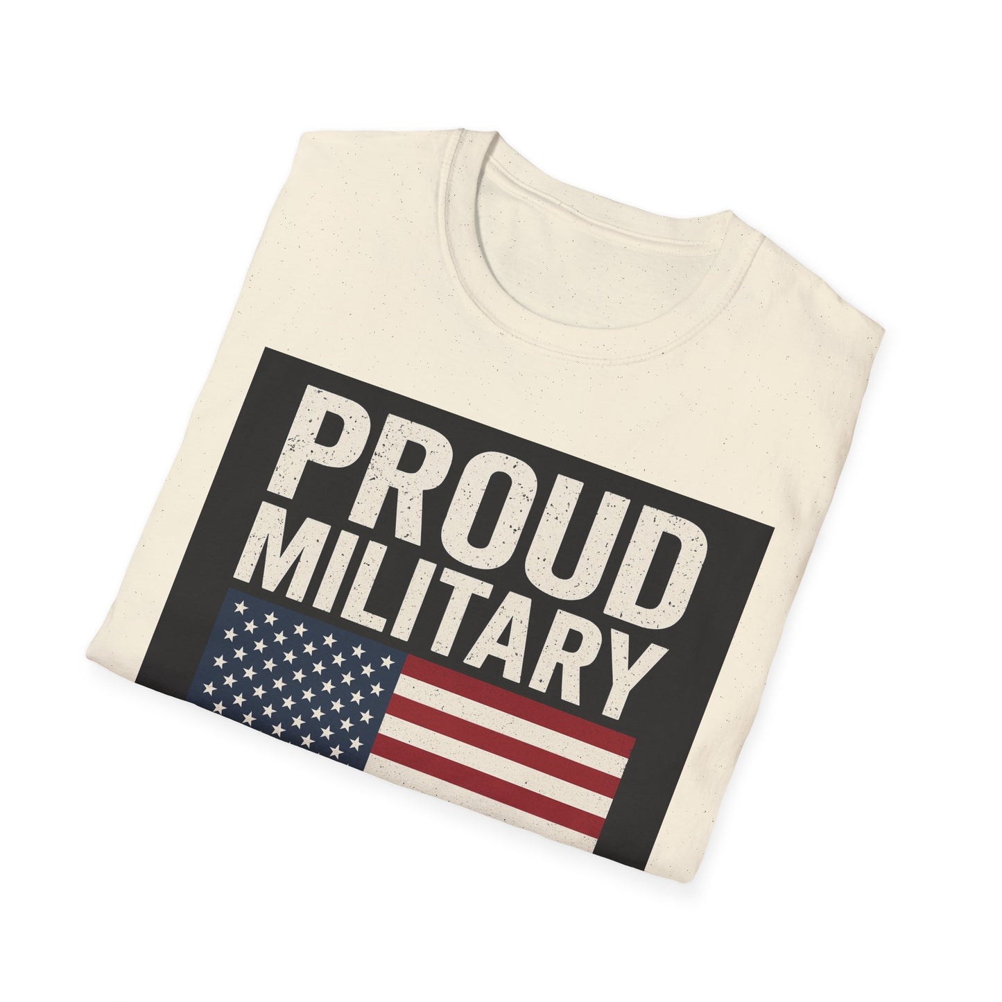 Proud Military Brat T-Shirt, Unisex Softstyle Tee, Patriotic Gift, Military Family Apparel, Comfortable Casual Wear, Support Our Troops