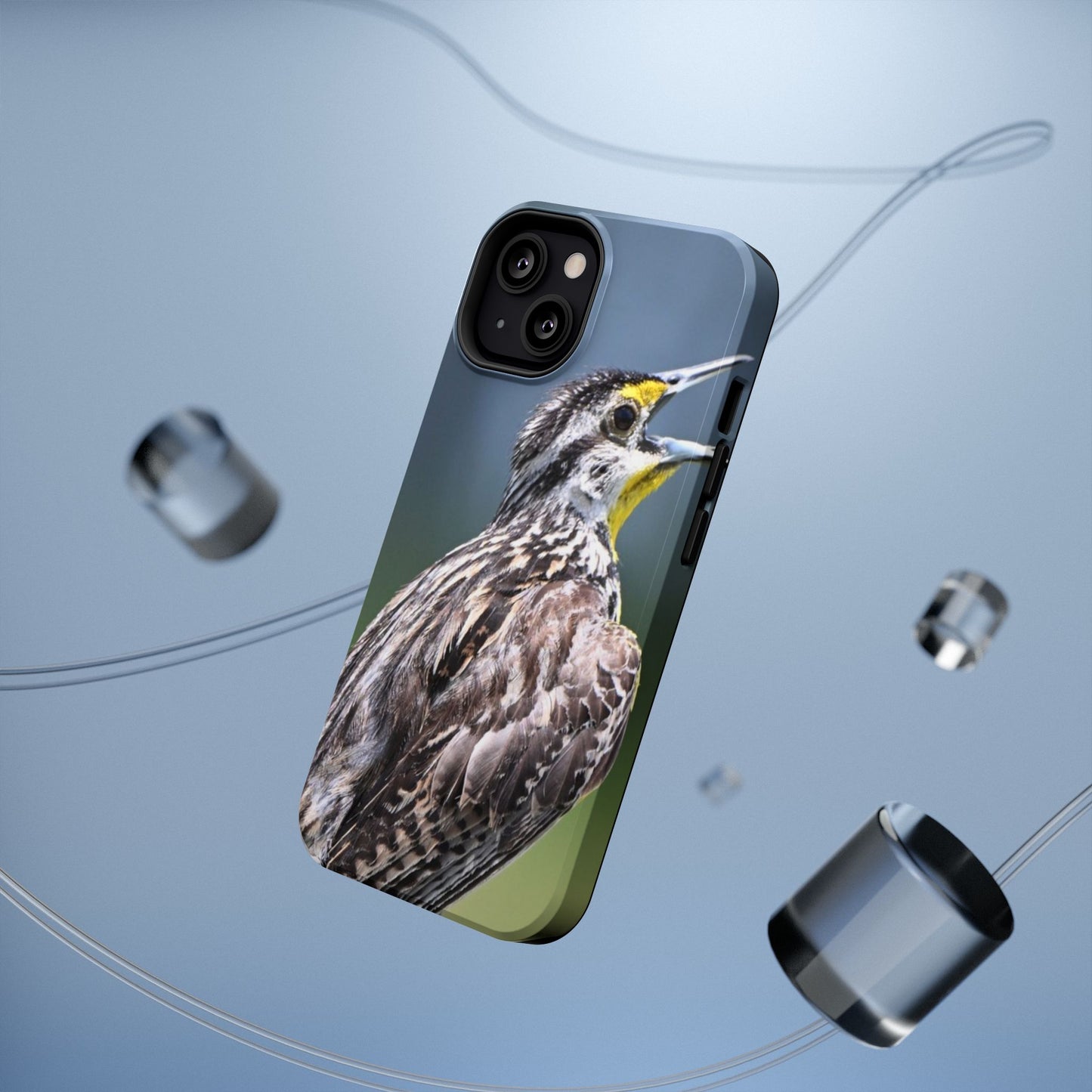 Western Meadowlark Photo Phone Case — Impact-Resistant Protective Cover