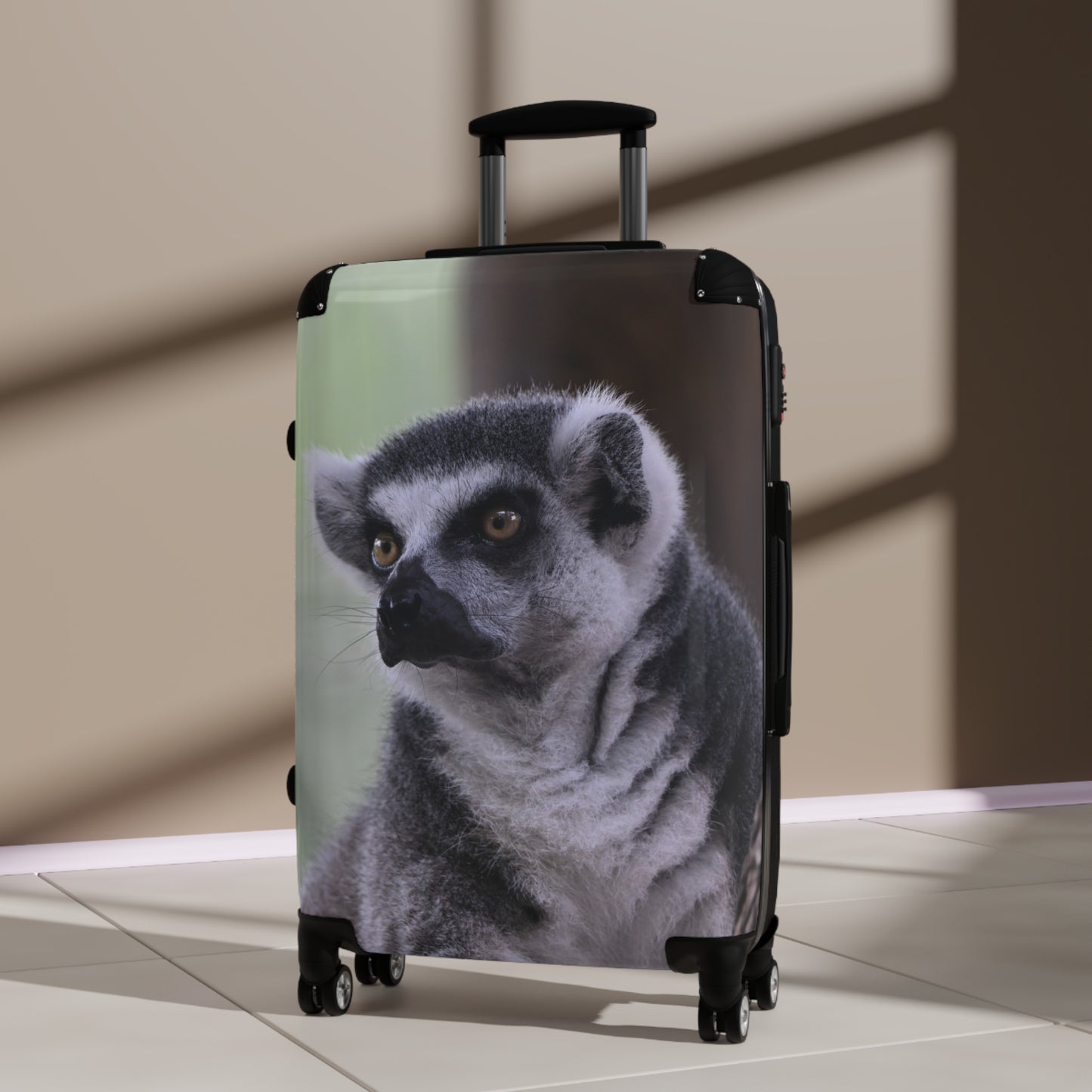 Lemur-Printed Suitcases | Travel Bag, Cute Luggage, Animal Lover Gift, Adventure Gear, Unique Vacation Accessory