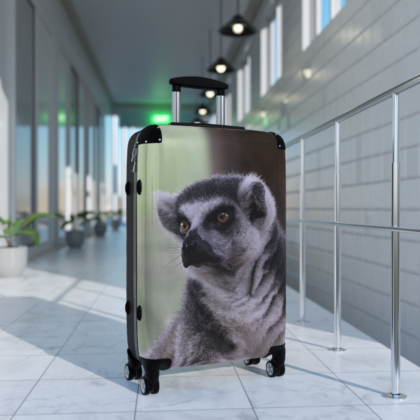 Lemur-Printed Suitcases | Travel Bag, Cute Luggage, Animal Lover Gift, Adventure Gear, Unique Vacation Accessory