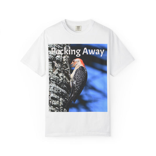 Nature Lover's Unisex T-Shirt - Eco-Friendly Tee with 'Pecking Away' Design, Gift for Birdwatchers, Nature Gifts, Casual Wear, [...]