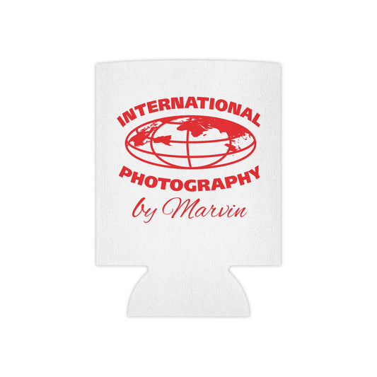 International Photography Can Cooler, Custom Beverage Holder, Unique Gift for Photographers, Party Favor, Drink Insulator