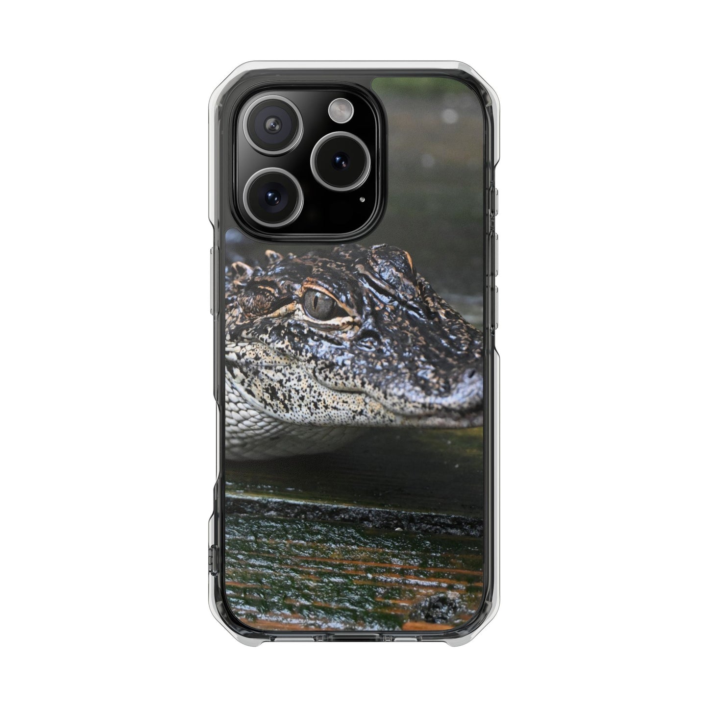 Clear Impact Phone Cases featuring Unique Wildlife Design, Alligator Art, Eco-Friendly Protection, Perfect Gift for Nature Lovers, [...]